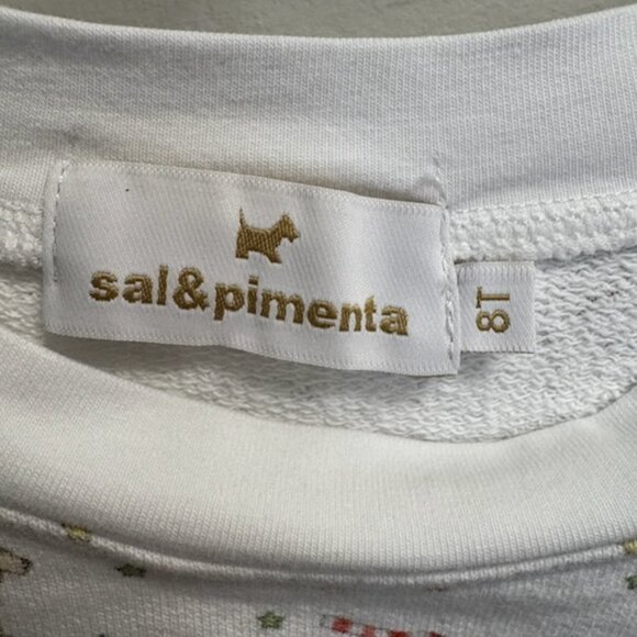 SAL & PIMENTA unisex Christmas Animals sweatshirt in white - Picture 5 of 5